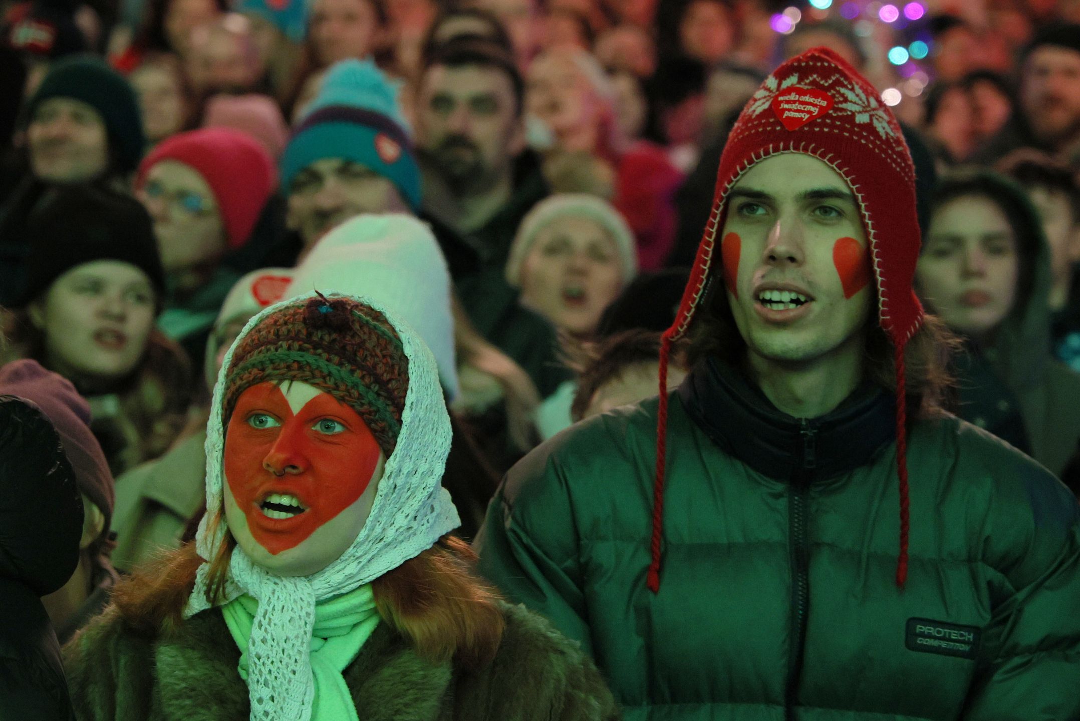 Warszawa, 26.01.2025. Koncert na błoniach Stadionu Narodowego w Warszawie, 26 bm. Trwa 33. Finał Wielkiej Orkiestry Świątecznej Pomocy. W tym roku zbiórka zostanie przeznaczona na potrzeby hematologii i onkologii dziecięcej. (mr) PAP/Paweł Supernak