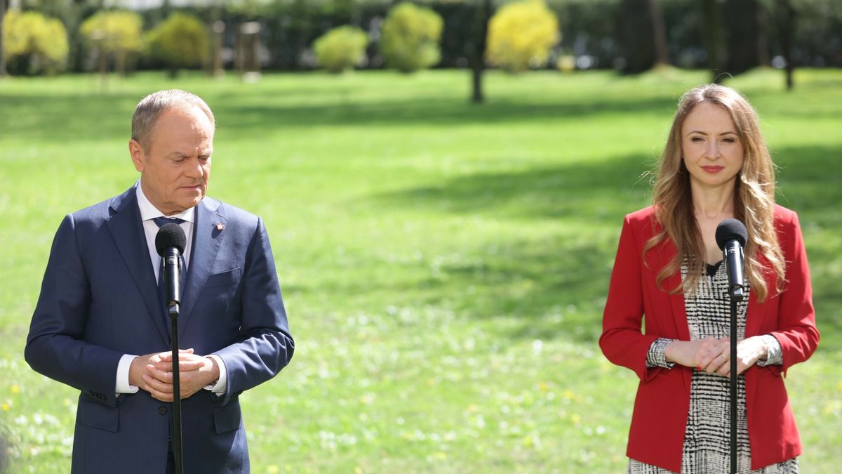 Konferencja premiera po posiedzeniu rz?du
09.04.2024 Warszawa Konferencja premiera po posiedzeniu rzadu, fot. Tomasz Jastrzebowski/REPORTER
N/z: Donald Tusk, Agnieszka Dziemianowicz-Bak
Tomasz Jastrzebowski/REPORTER