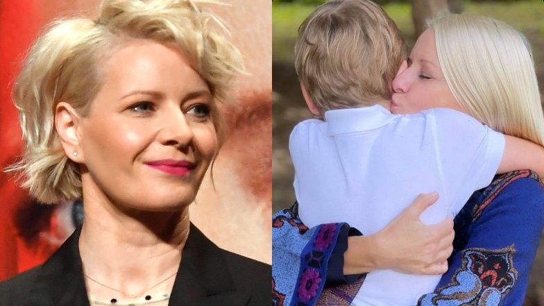 Małgorzata Kożuchowska przeżywa pierwszy dzień w szkole syna