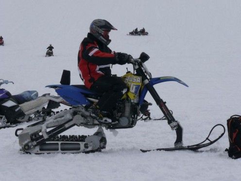 "Motocyklem" po śniegu