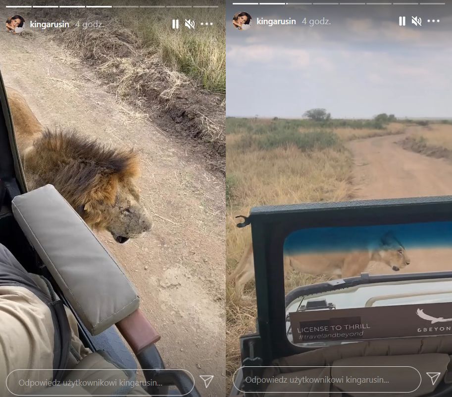 Kinga Rusin na safari