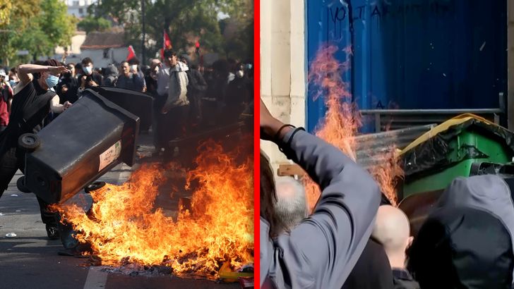 Uczniowie podpalają barykady. Tak wygląda sytuacja w Paryżu