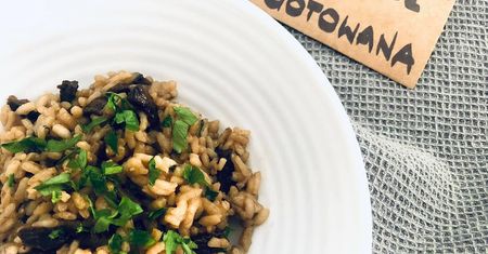 Risotto z grzybami leśnymi. Pachnie tak, że trudno się oprzeć