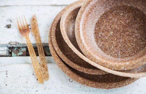 Jednorazowe naczynia z otrąb alternatywą dla plastikowych. Rozkładają się w 30 dni