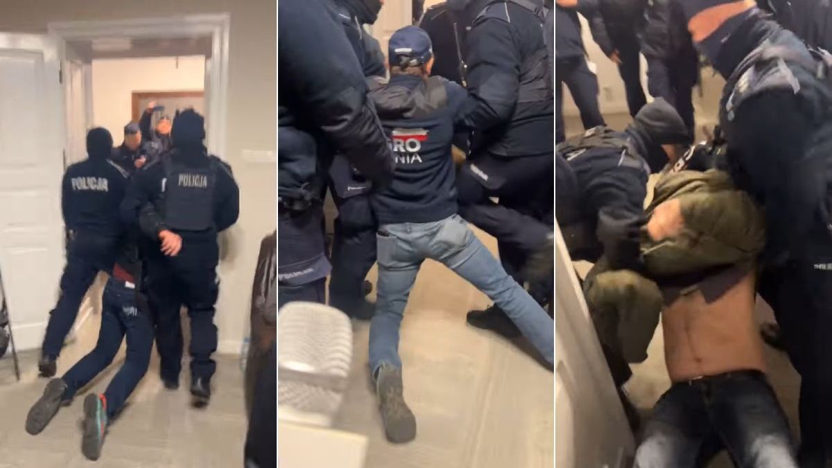 Policja wyprowadziła siłą rolników z Agrounii