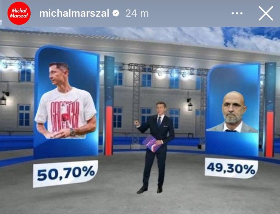 Mem z Michałem Probierzem