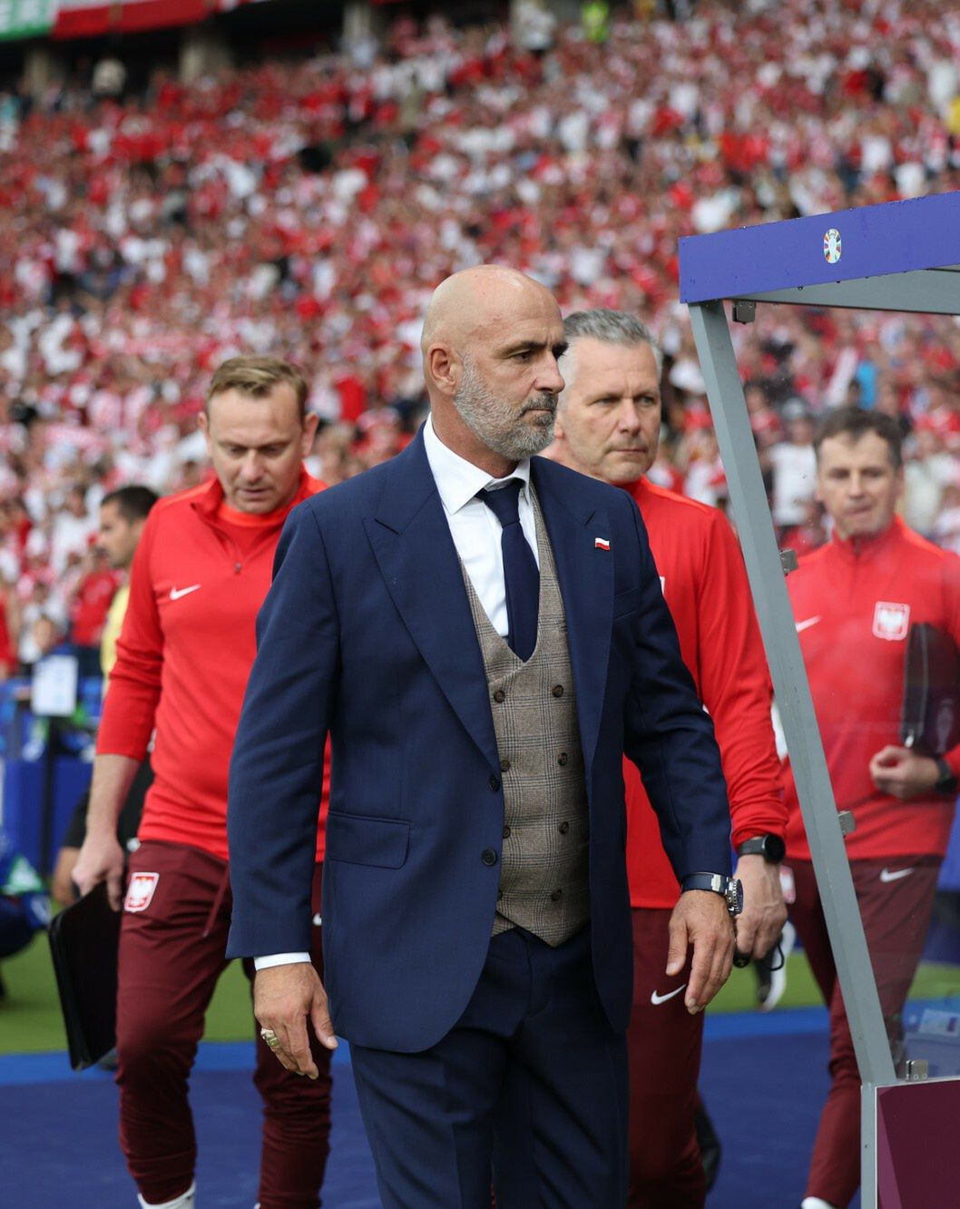 Michał Probierz na meczu Polska-Austria