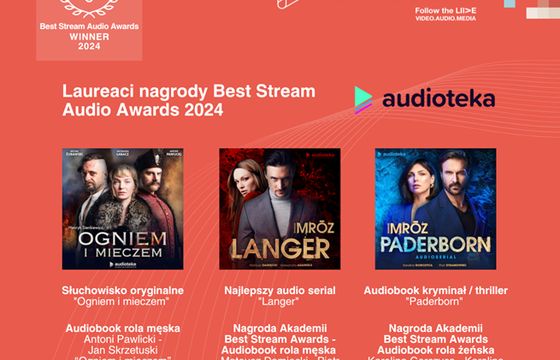 Rozdano Best Stream Awards. Sześć nagród dla produkcji Audioteki