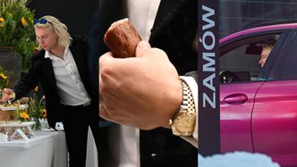 Ozdobiona Rolexem za 75 TYSIĘCY zł DŁOŃ Skolima sięga po swojską KIEŁBASĘ. Potem zahaczył jeszcze o fast fooda (ZDJĘCIA)