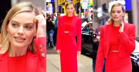 Margot Robbie w czerwieni promuje nowy film