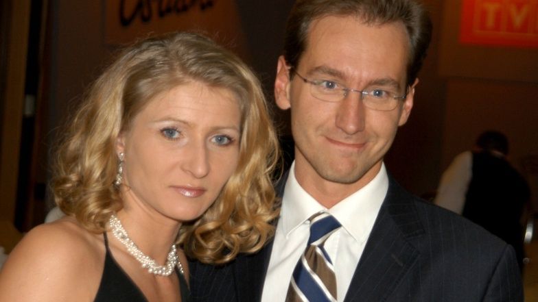 Piotr Kraśko z byłą żoną