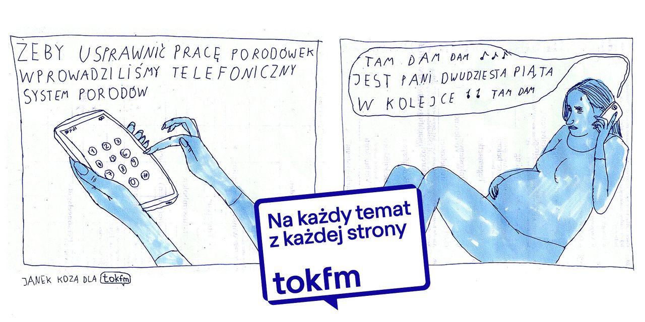 Rysunki Janka Kozy reklamują TOK FM