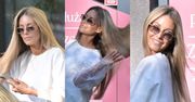 Małgorzata Rozenek-Majdan wywija przedłużonymi włosami przed salonem fryzjerskim. Petarda?