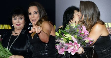 Anna Mucha WDZIĘCZY SIĘ do matki Patryka Vegi na premierze "Niewidzialnej wojny". W filmie wcieliła się w jej postać... (ZDJĘCIA)