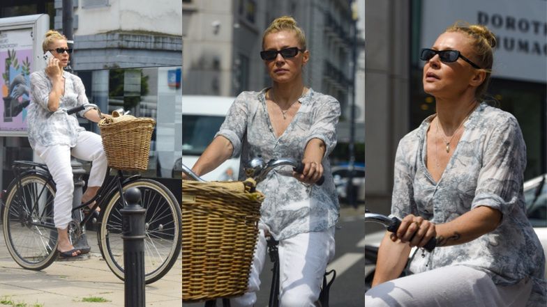 Wyprawa rowerowa Katarzyny Warnke ulicami Warszawy