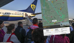 Pasażerowie przeżyli chwile grozy. Samolot zawrócił do Krakowa