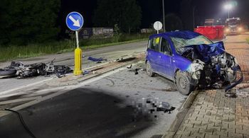 Tragiczny, nocny wypadek w Boguchwale. Nie żyje motocyklista