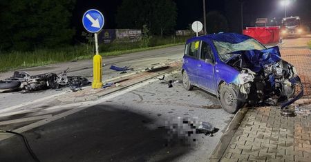 Tragiczny, nocny wypadek w Boguchwale. Nie żyje motocyklista