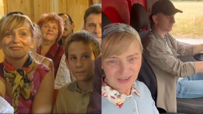Katarzyna Żak z serialowym synem pozdrawia z "Rancza"