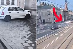 Wyleciał z zakrętu. Moment uderzenia w budynek nagrała kamera