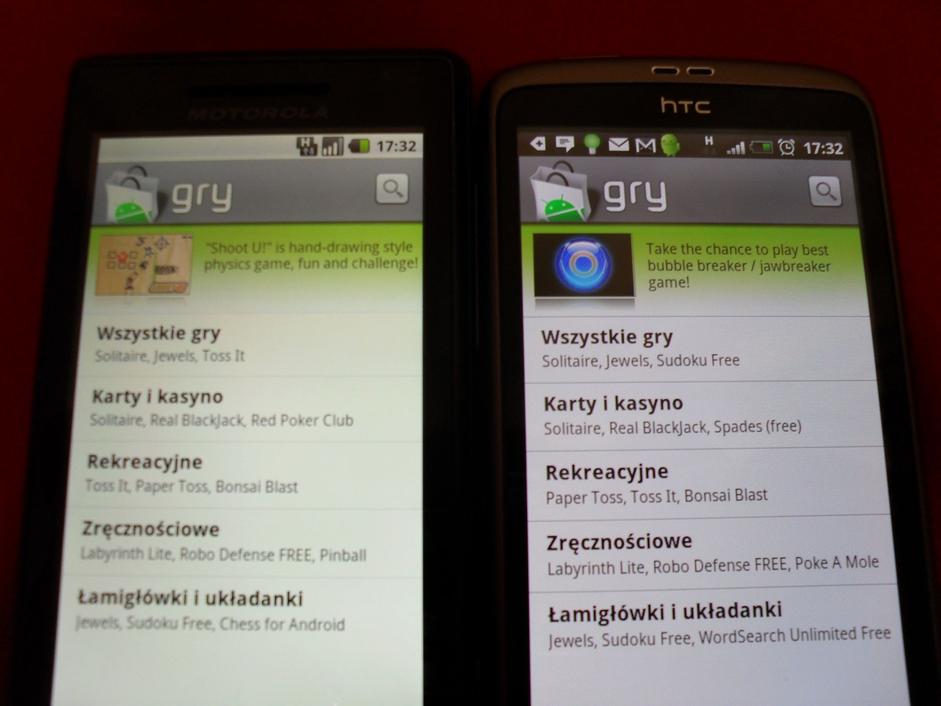 HTC Desire czy Motorola Milestone - porównanie wyświetlaczy 4