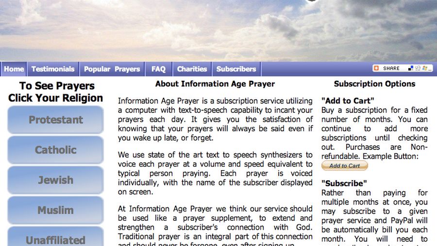 Strona www pomodli się za Ciebie... jeśli nie masz czasu. 1