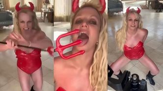 Rogata Britney Spears szaleje z trójzębem w DEMONICZNYM TAŃCU! To już zaszło za daleko? (WIDEO)