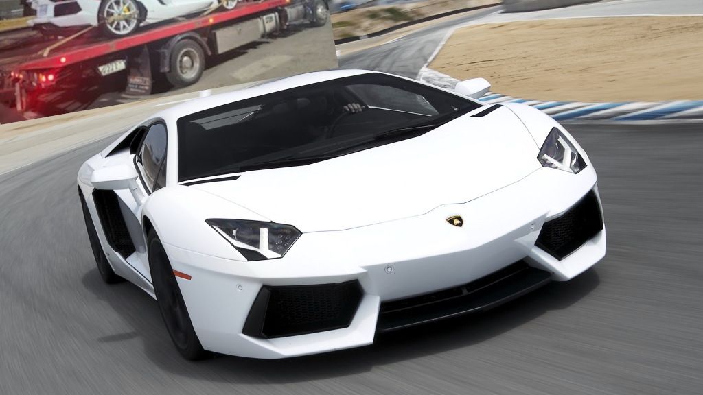 Lamborghini trafiło na lawetę