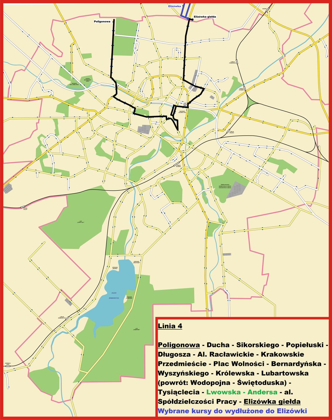 Mapa Linii 4