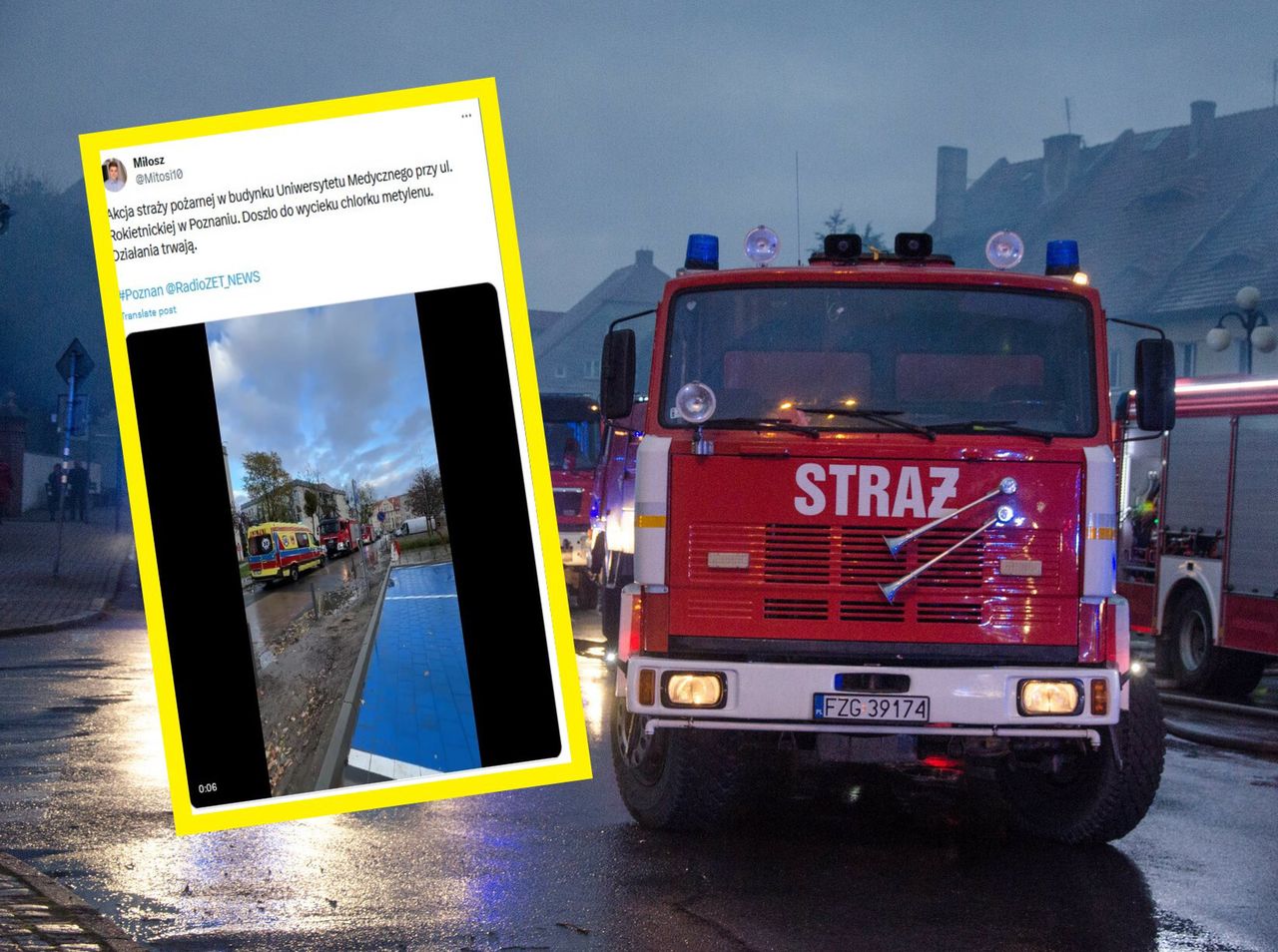 Zagrożenie na uniwersytecie. "Wyciekł chlorek metynelu"