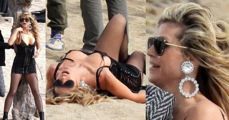 Heidi Klum WIJE SIĘ na greckiej plaży w mikrosukience (ZDJĘCIA)