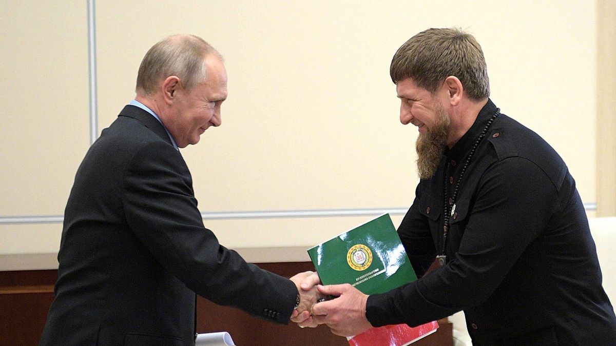 Putin z Kadyrowem podczas spotkania w 2018 roku