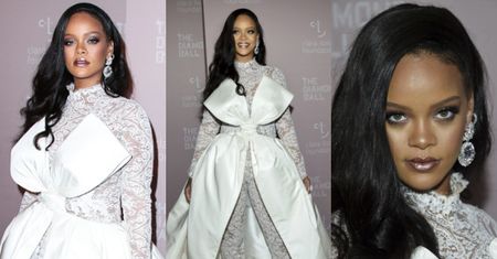 Anielska Rihanna w "oryginalnej" kreacji na zorganizowanej przez siebie imprezie