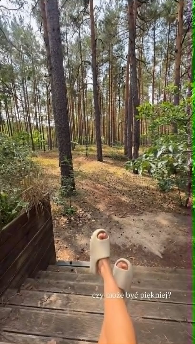 Julia Wieniawa pozdrawia z leśnej chatki