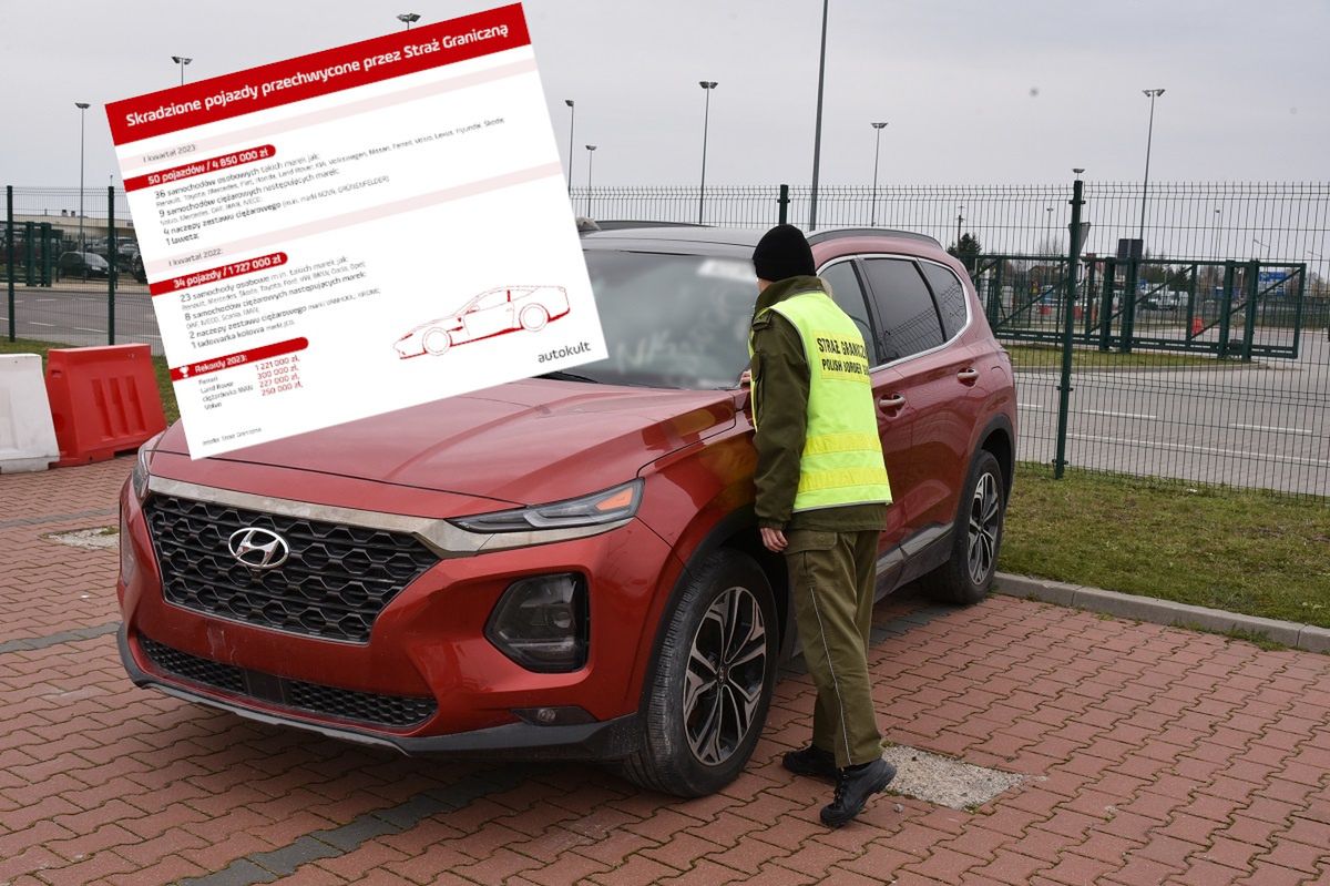 Hyundai przechwycony przez Straż Graniczną