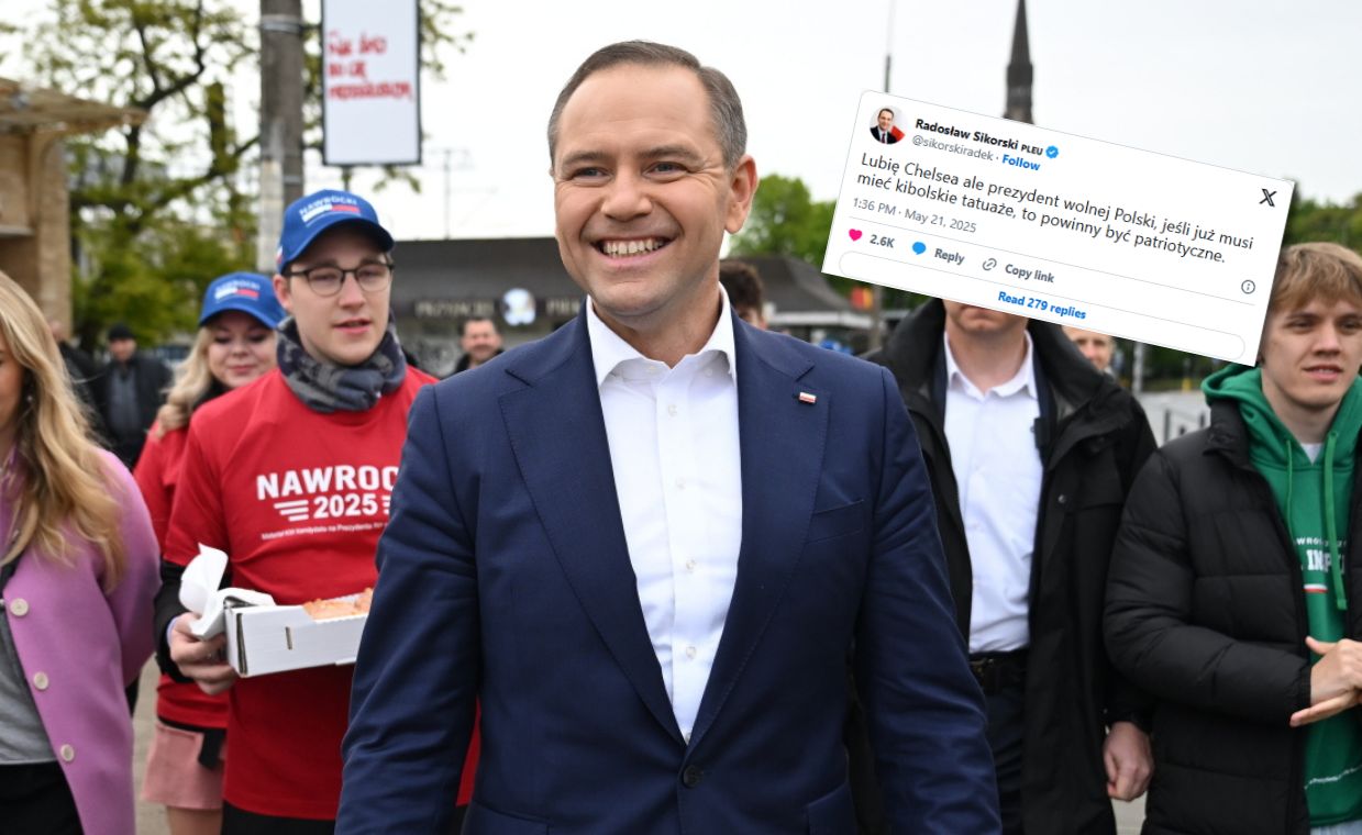 Sikorski o tatuażach Nawrockiego. "Powinny być patriotyczne"