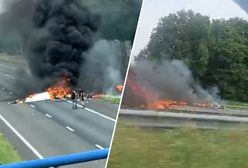 Dramatyczny wypadek w Holandii. Samolot runął na autostradę