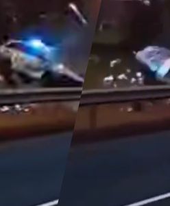 Radiowóz zmieciony z drogi. Szokujące wideo z Czech