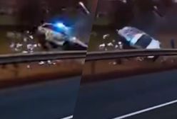 Radiowóz zmieciony z drogi. Szokujące wideo z Czech