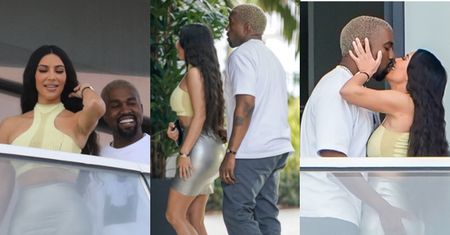 Zakochani Kim Kardashian i Kanye West obściskują się w nowym apartamencie