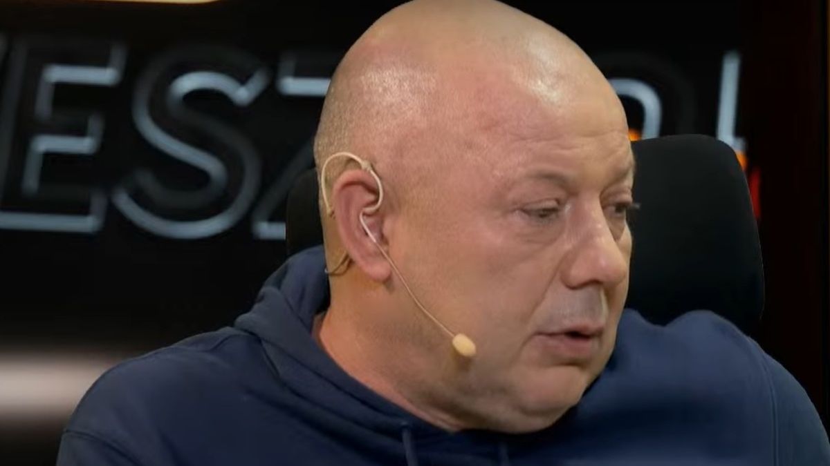 Wojciech Kowalczyk w czasie programu "Liga Minus"