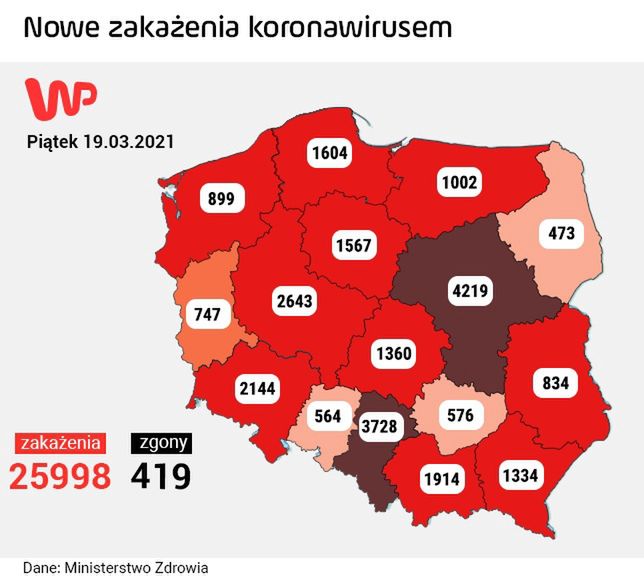 Mapa zakażeń