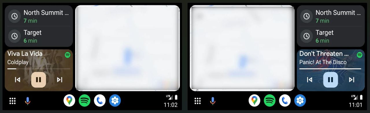 Dwie wersje interfejsu Androida Auto