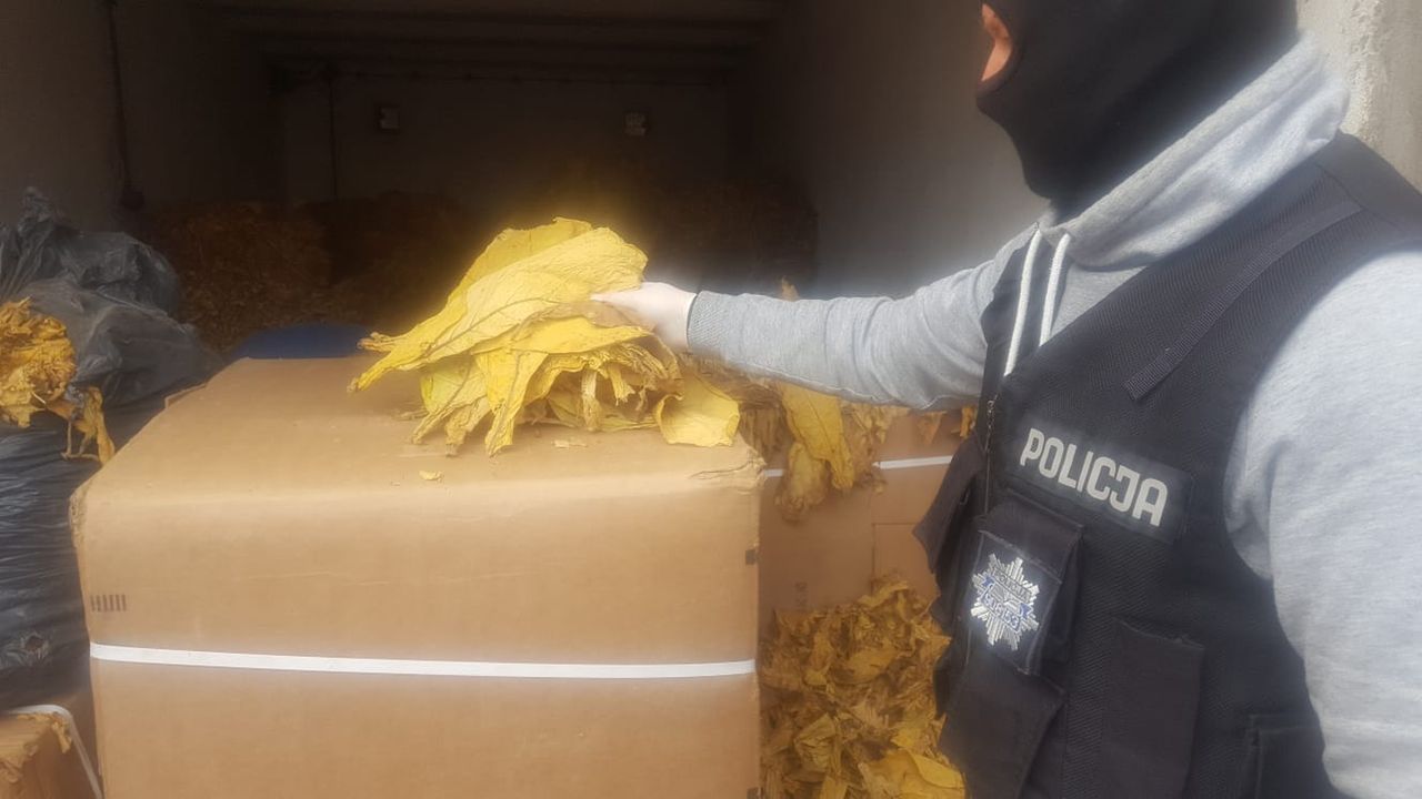 Policja skonfiskowała prawie 3,5 tony tytoniu