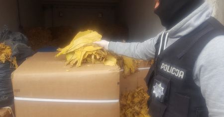 Policja skonfiskowała prawie 3,5 tony tytoniu