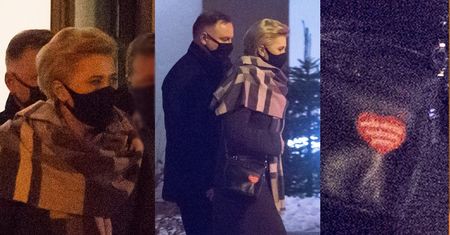 Agata Kornhauser-Duda przemyka do samochodu z SERDUSZKIEM WOŚP na torebce (ZDJĘCIA)