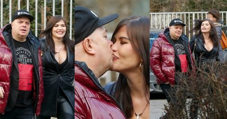 Krzysztof Skiba "szuka inspiracji" na całuśnej randce z młodszą o 26 lat Karoliną (ZDJĘCIA)