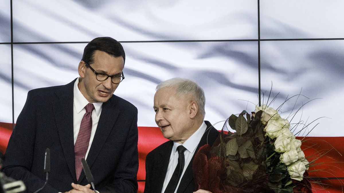 Premier Mateusz Morawiecki i prezes PiS Jarosław Kaczyński