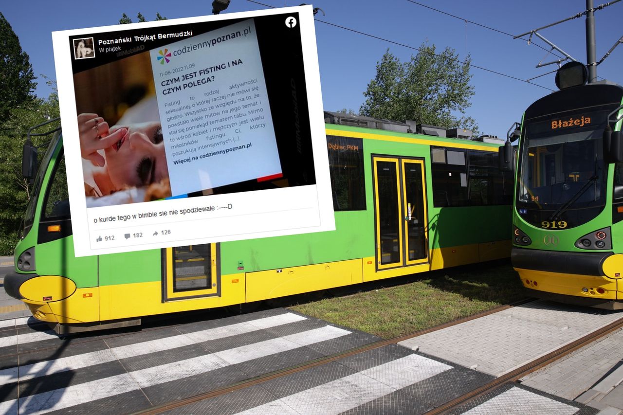 Poznań. Kontrowersyjne treści na wyświetlaczach w tramwajach