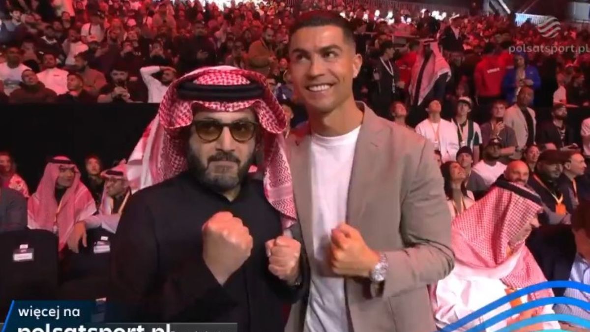 Twitter / x.com/polsatsport / Na zdjęciu: Cristiano Ronaldo na gali UFC w Rijadzie